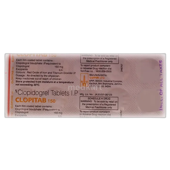 clopitab 150mg tablet 10's